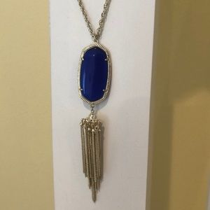 Kendra Scott Rayne Necklace Gold & Cobalt Blue